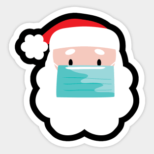 Santa Wearing Mask Sticker